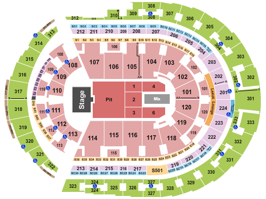 Bridgestone Arena Pearl Jam Seating Chart